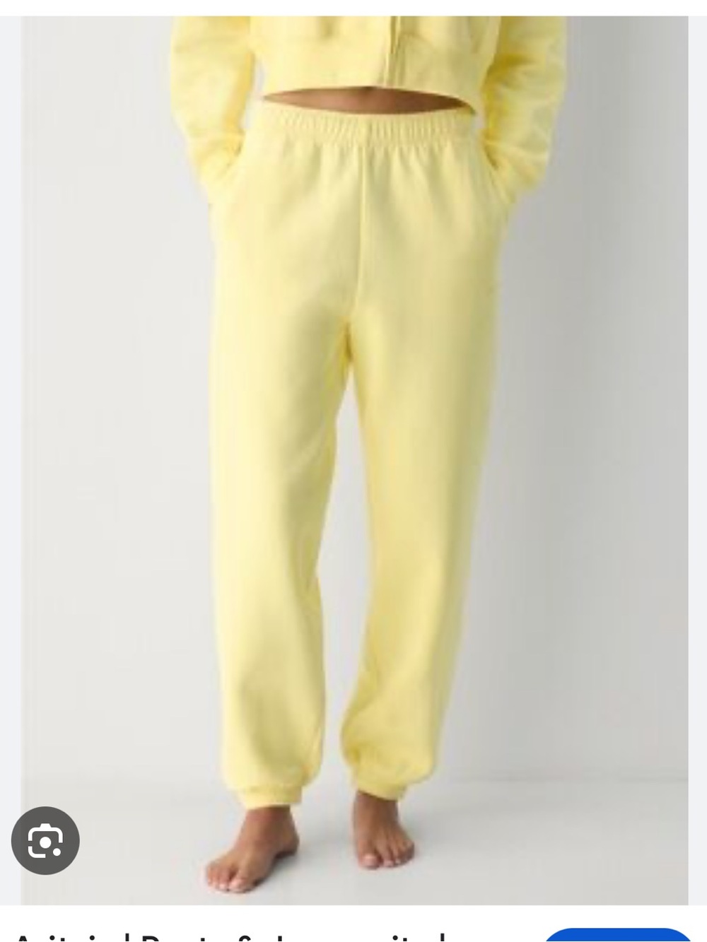 NWT Aritzia sweat fleece joggers - lemonade